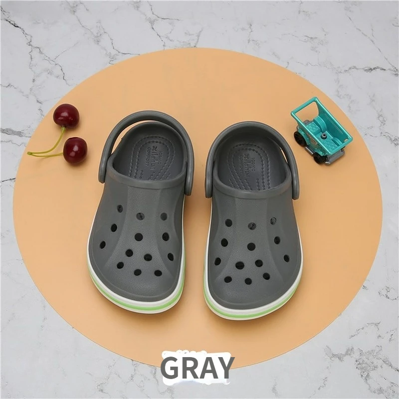 

Summer Parent&Baby Mule Shoes Men Slippers Sandals Toddler Clogs Garden Shoes Breathable slip ons for Women Kids Children