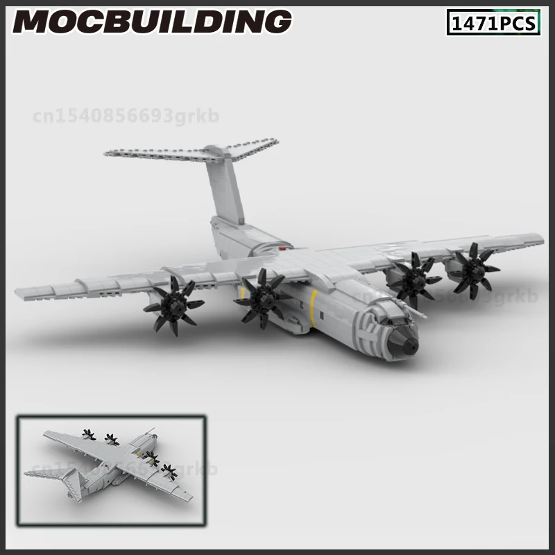 

Строительный блок MOC, военный транспорт, самолёт, модель самодельного боевика, кирпичи, самолет, рождественские подарки