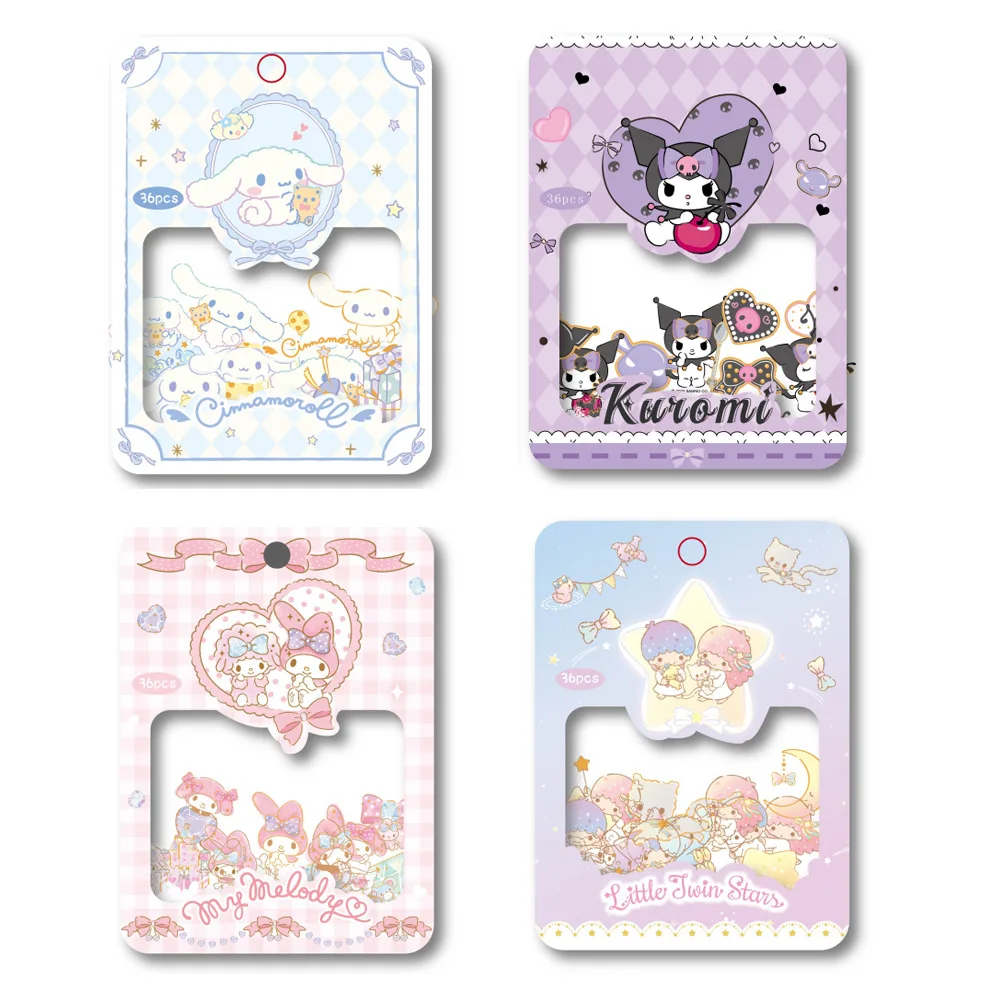 

Sanrio Hellokitty Melody Cinnamoroll Kuromi Cute cartoon shape sticker student stationery hand account waterproof PVC sticker