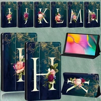tablet case for samsung galaxy tab a8 10 5a7 10 4a7 lite 8 7tab a 8 0a 10 5a 10 1a a6 10 1 flower letter print stand cover