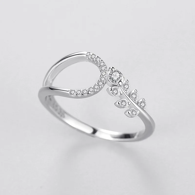 

CYJ Shining European AAA CZ Forest Leaves 100% S925 Sterling Silver Ring For Women Birthday Party Wedding Exquisite Jewelry