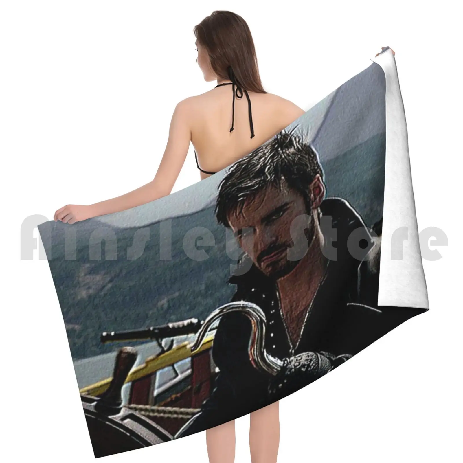 Банное полотенце Капитан крючок Пляжная подушка 147 капитан Киллиан Джонс Колин