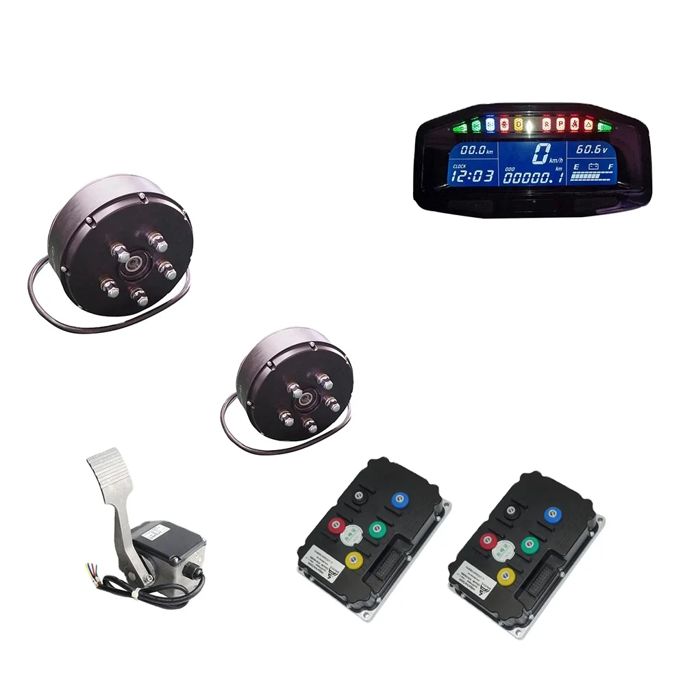 205 3000 Вт 72 В 90 км/ч 2wd двигатель с двойным концентратором и комплектом контроллера