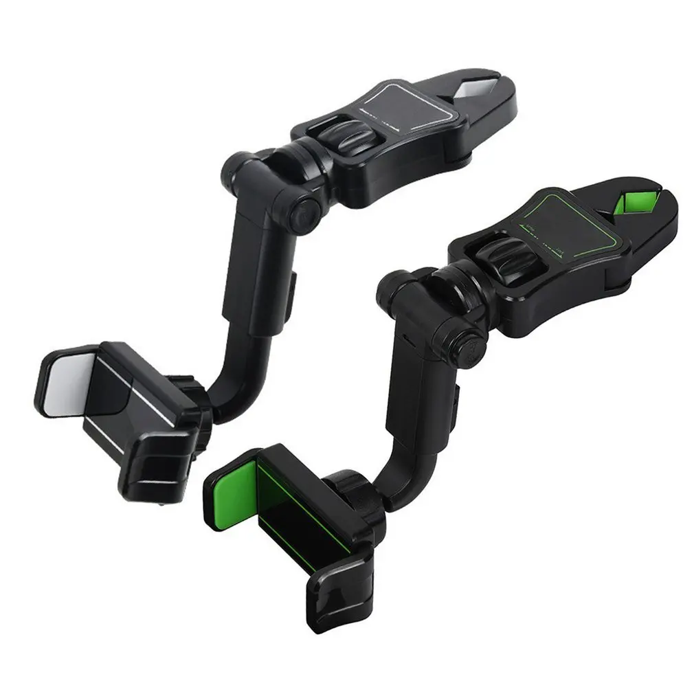 

Car Phone Holder Multifunctional 360 Degree Rotatable Auto Rearview Mirror Seat Hanging Clip Bracket Cell Phone Holder For Car