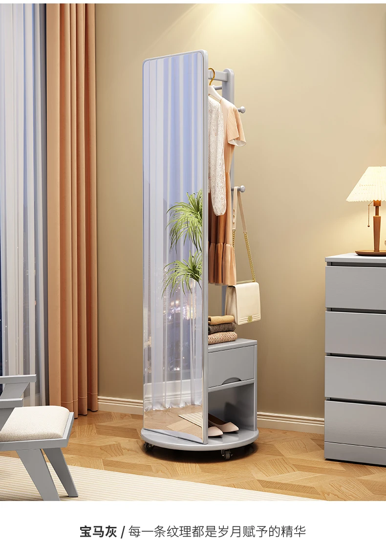 Полностью деревянное гардеробное зеркало от пола до потолка вешалка встроенная