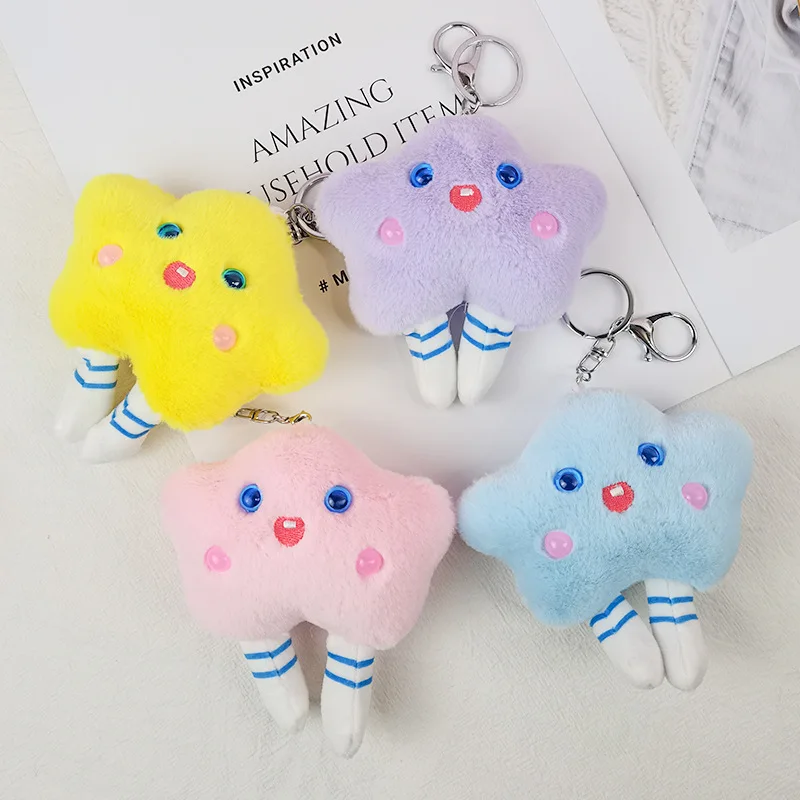 

1 шт. Милая креативная маленькая кукла-звезда, кулон 12 см, мультяшная плюшевая игрушка, брелок, сумка, Очаровательная детская кавайная плюшевая кукла, подарок