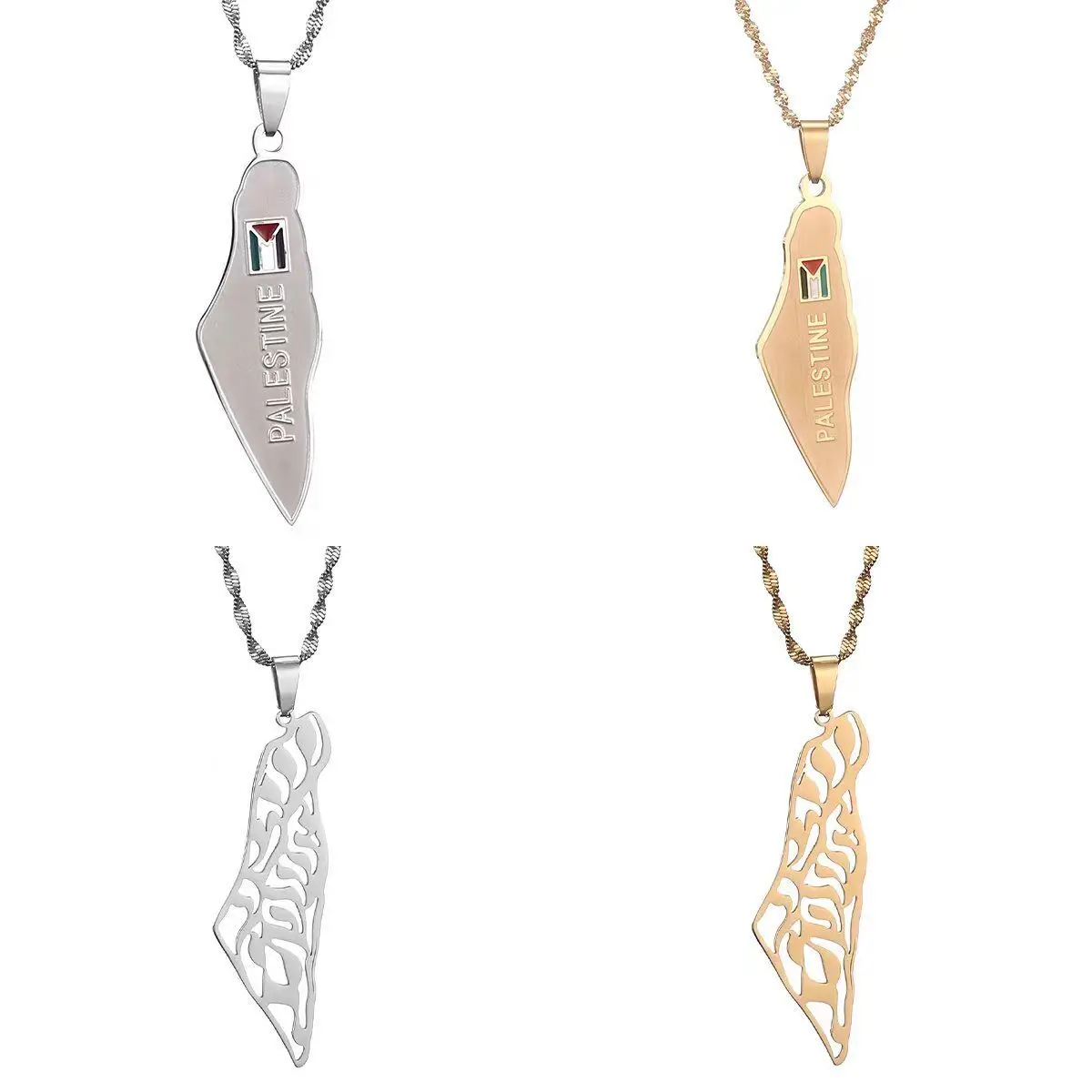 Женское ожерелье с подвеской в виде карты