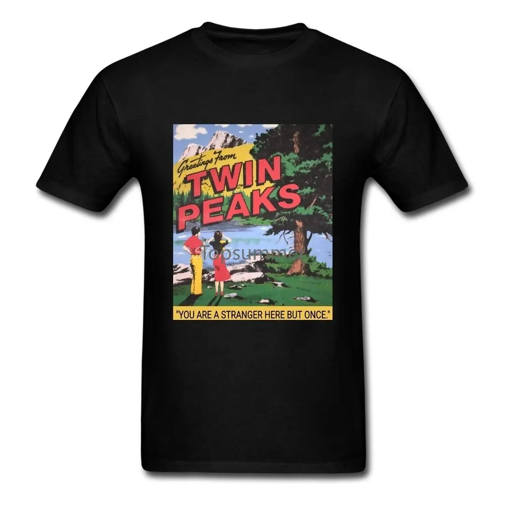 

Greetings From Twin Peaks T Shirt O-Neck Cotton Short Sleeve Custom Tv Brand-Clothing Fashion Homme Guy Plus Size T Shirts