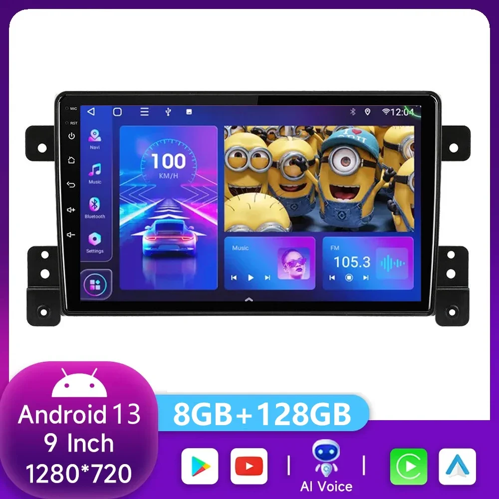Автомагнитола 2 Din для Suzuki мультимедийный видеоплеер 4G + Wi-Fi DSP 9 дюймов с