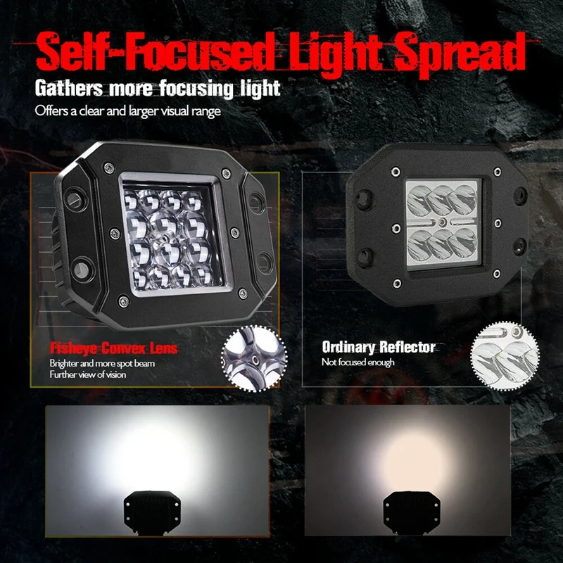 2 шт. водонепроницаемые фары дальнего света 5 дюймов 42 Вт