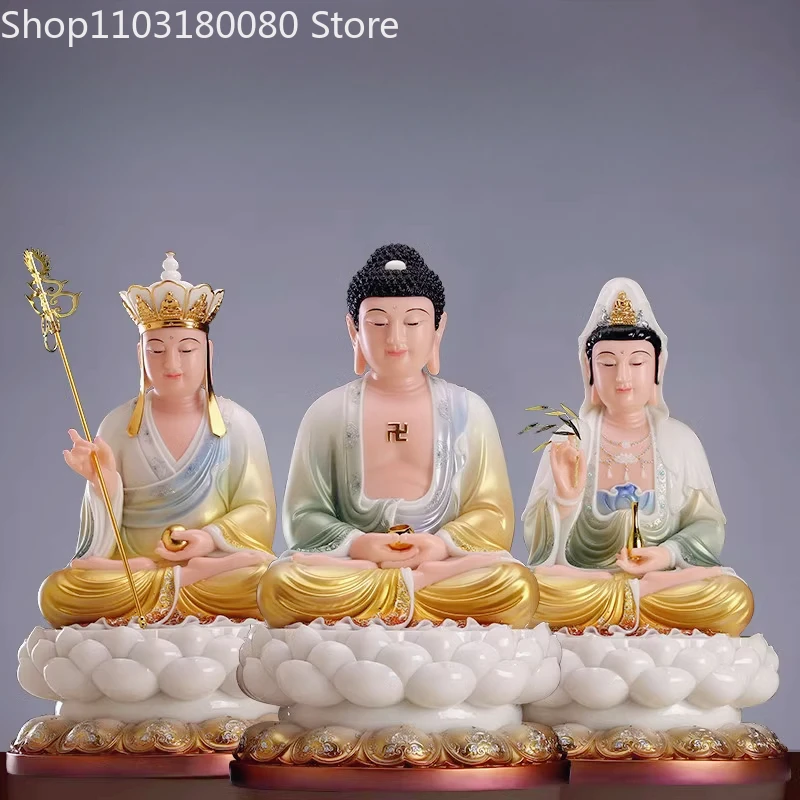 Белый мраморный нефрит картина статуя Будды Шакьямуни Кsitigarbha Гуаньинь богини