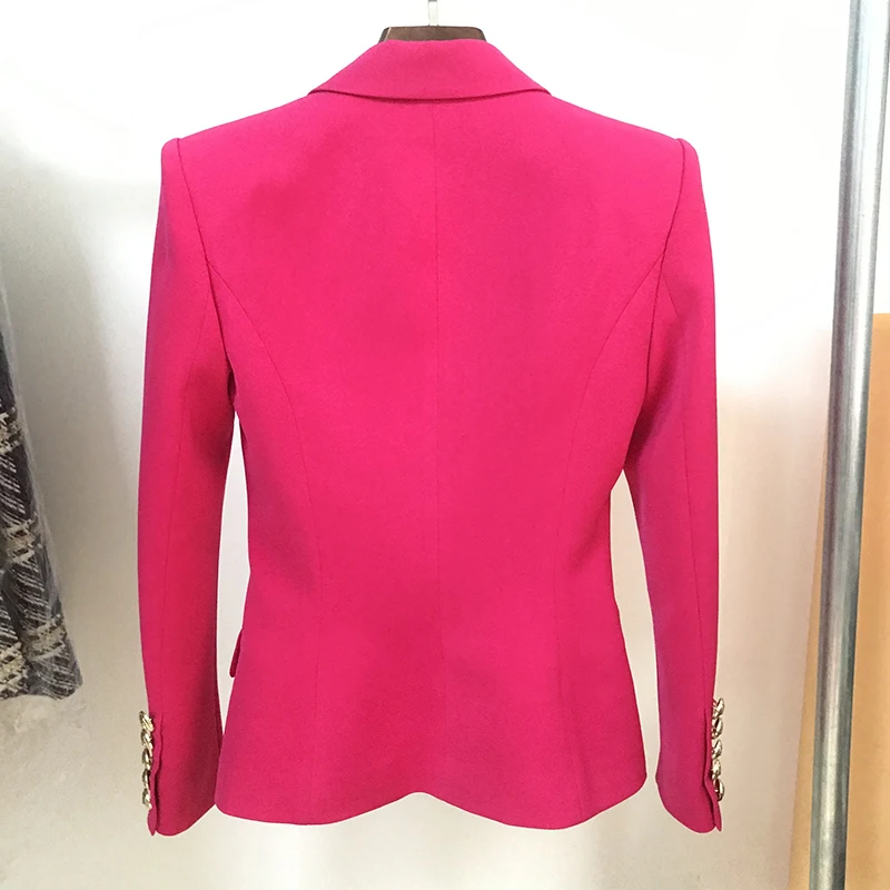 HIGH QUALITY Newest 2023 Designer Blazer Women's Collar Buttons Double Breasted Metal Buttons Blazer Outer Wear