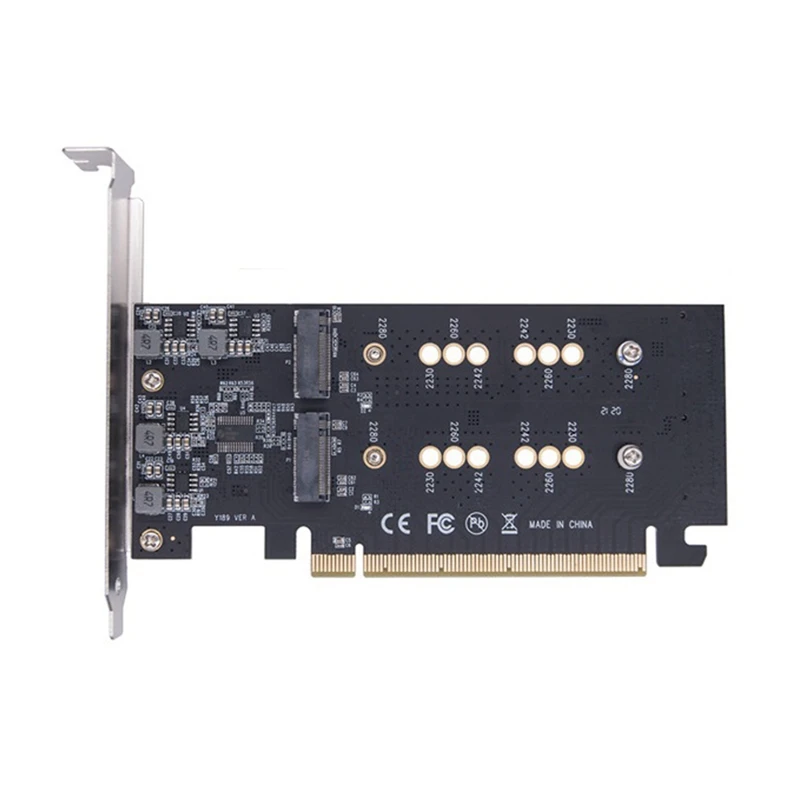 M.2 M Key SSD-накопитель для Pcie X16 4-канальная разделенная карта массива 4X32 Гбит/с