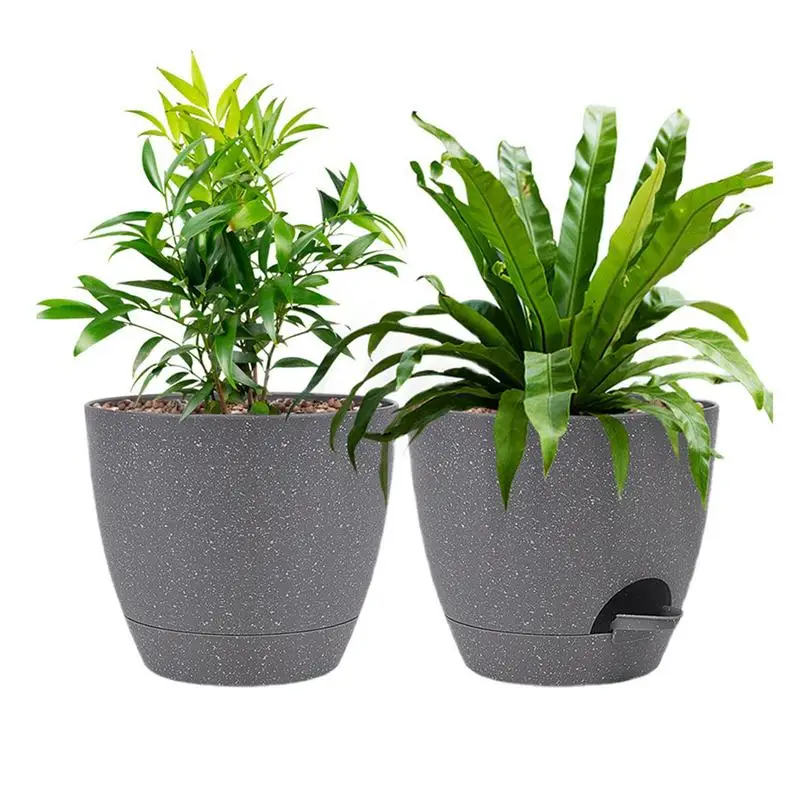 

Self Watering Planters 8 Inch Self Watering Planters With Drainage Hole Flower Pots Nursery Planting Pot For Indoor Plants