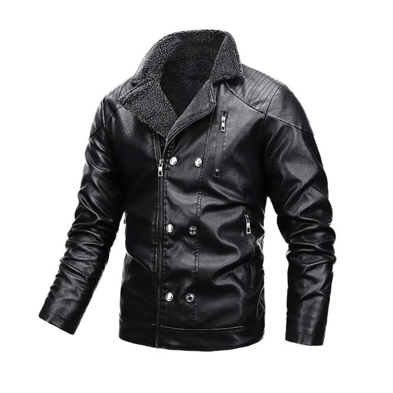 

autumn jackets for mens jacket winter black fleece Motorcycle leather jacket men coat vestes jaqueta masculina men clothing