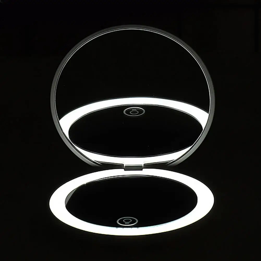 Портативное зеркало перезаряжаемое портативное светодиодное для макияжа