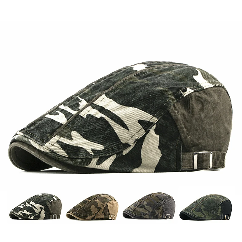 

Camouflage Berets Hat Men's Spring Autumn Newsboy Caps Women's Outdoor Flat Cap Gatsby Painters Hats Ivy Hat Gorro Hombre Boina