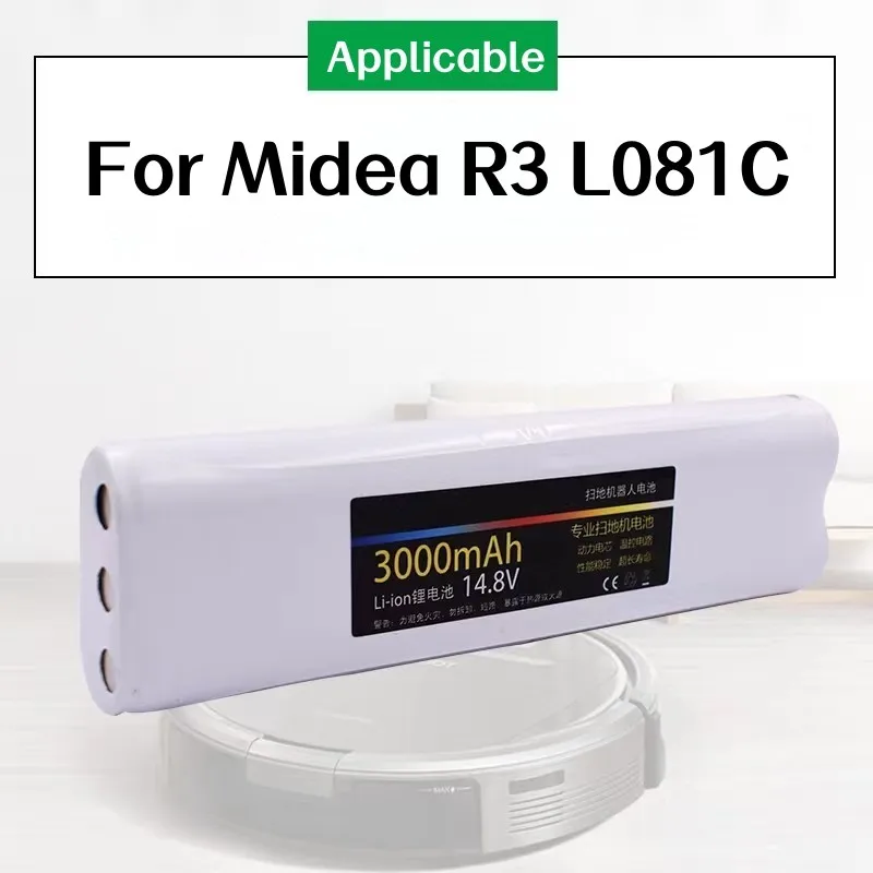 

2023 Upgrade 3000mAh For Midea R3 L081C Sweeping robot battery