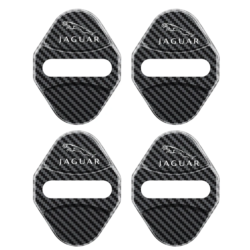 

4 шт., защитные чехлы с пряжкой для дверного замка автомобиля, наклейка с логотипом для Jaguar XF XE XJ X-Type F-Pace I-Pace S-Type F-Type E-Pace XEL XFL