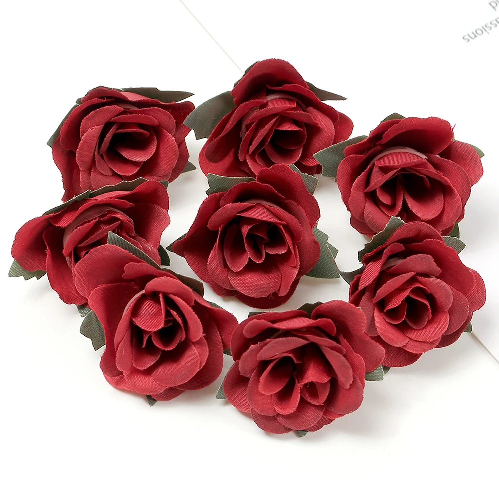 

10/20/50 шт. искусственные цветы розы 3,5 см, искусственные цветы для домашнего декора, садовые свадебные украшения, венок, гирлянды, подарочные аксессуары
