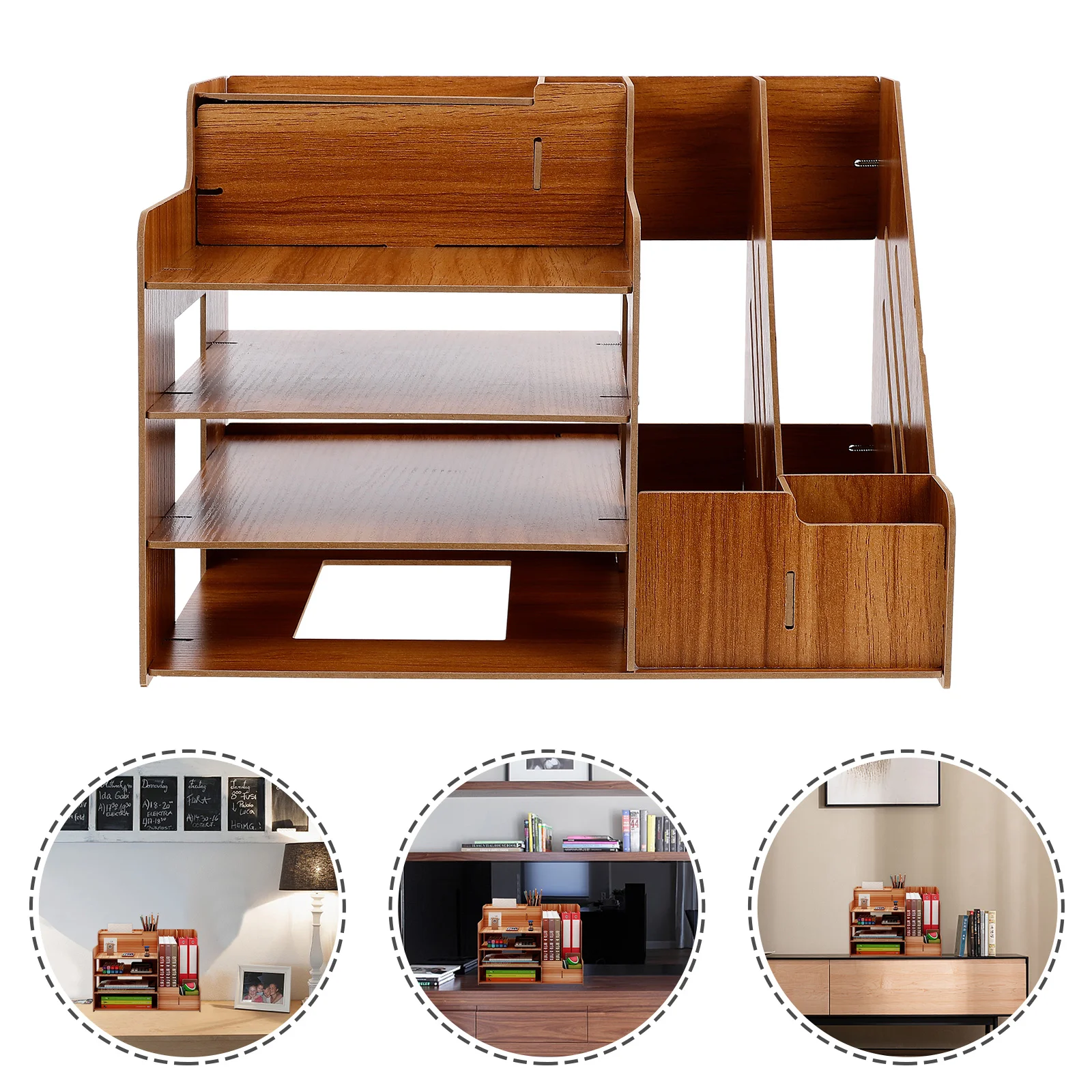 

1pc Portable Desktop Storage Rack Tabletop Storage Rack Desktop Storage Shelf