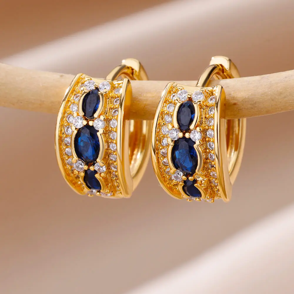 

Boho Vintage Hoop Earrings for Women Gold Color Stainless Steel Earrings 2023 Trending Luxury Designer Jewelry aretes mujer
