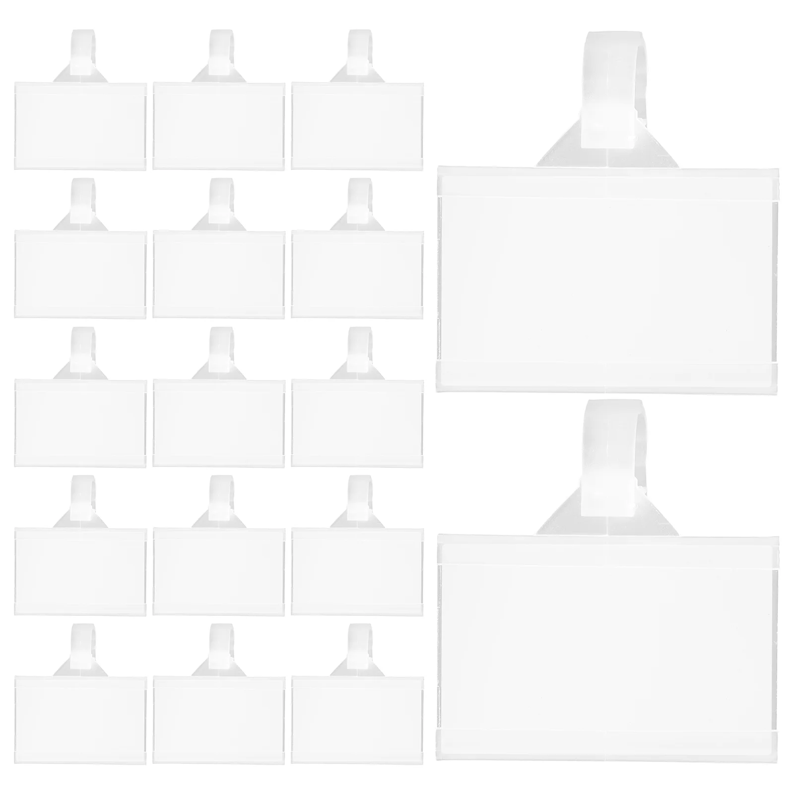 

100 Sets Supermarket Price Tag Price Display Holder Retail Shelf Price Label Holder with Cards