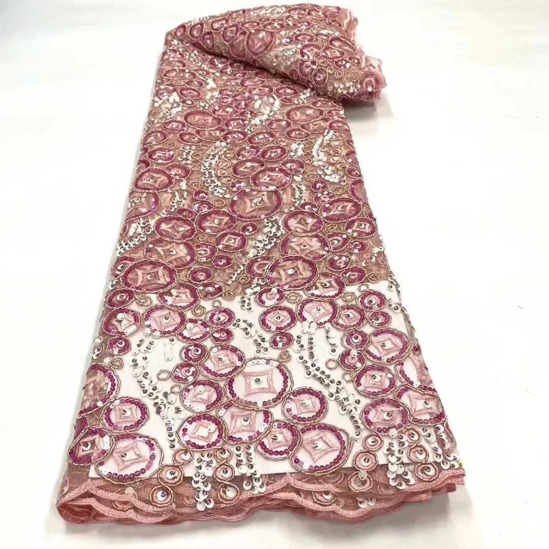 

Женская кружевная ткань 2022, Высококачественная Тюлевая сетчатая кружевная ткань для свадебного платья в нигерийском стиле