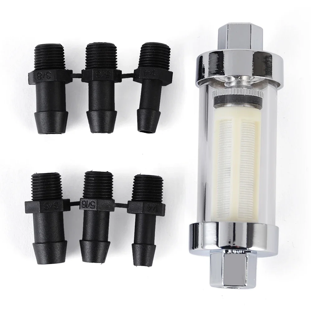 

Многоразовый стеклянный линейный газовый топливный фильтр Clearview с фитингами 1/4 5/16 3/8 дюйма для мотоцикла со шлангом ID 6/8/10 мм для газа