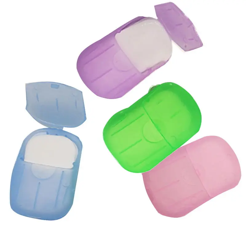

40/20PCS Disposable Soap Paper Travel Washing Hand Bath Clean Scented Slice Sheets Mini Paper Soap Bathroom Supplies Holders