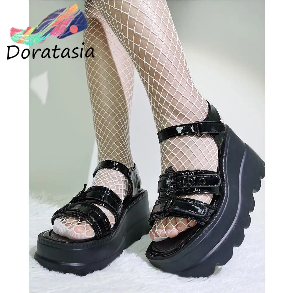 Сандалии DORATASIA INS женские на платформе брендовые Босоножки с открытым носком