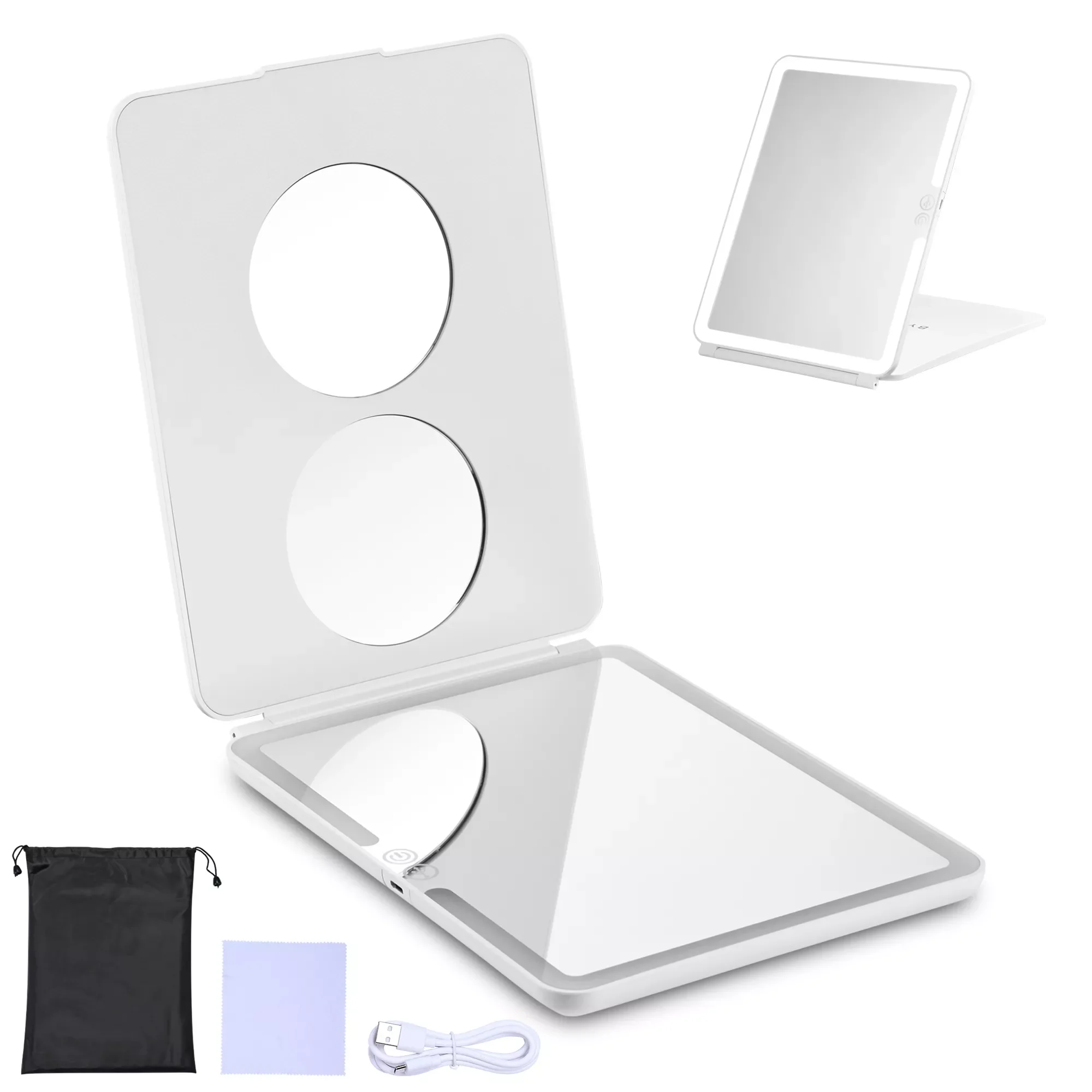 

Byootique Travel Vanity Makeup Mirror 5X 3X Magnifying LED Lighted Cosmetic