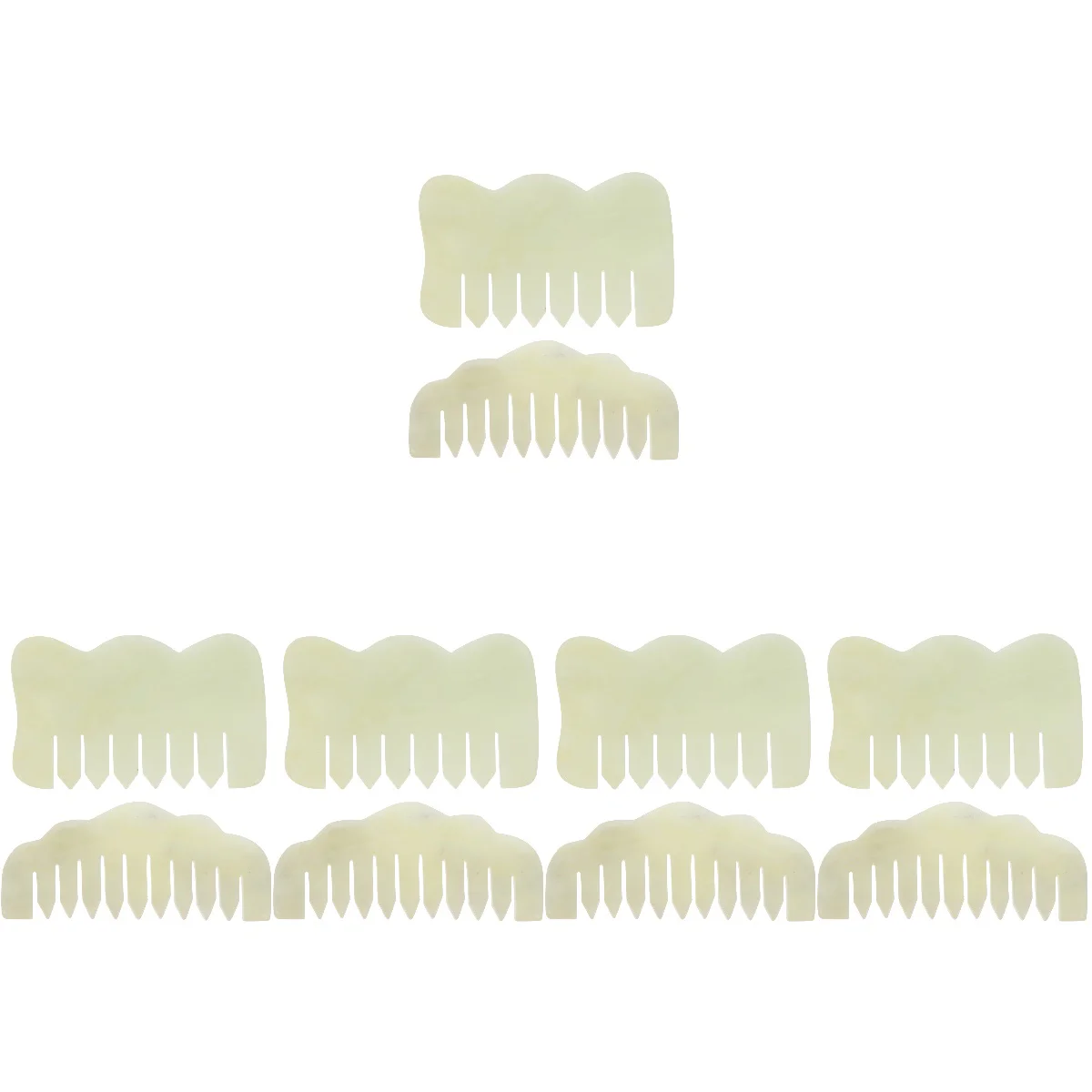 

10 Pcs Jade Massaging Combs Home Hair Combs Tools Health Care Combs for Salon