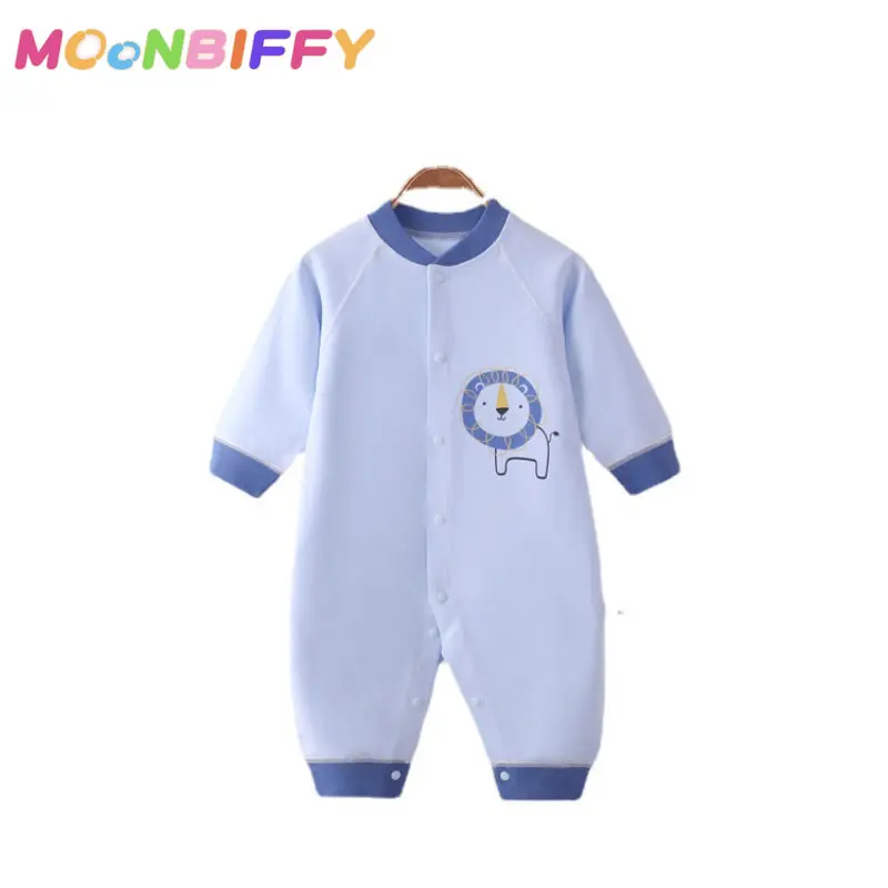 

Newborn Baby One-piece Clothes Spring and Autumn Pure Cotton Lovely and Comfortable Baby Climbing Clothes 0 To 12 Months