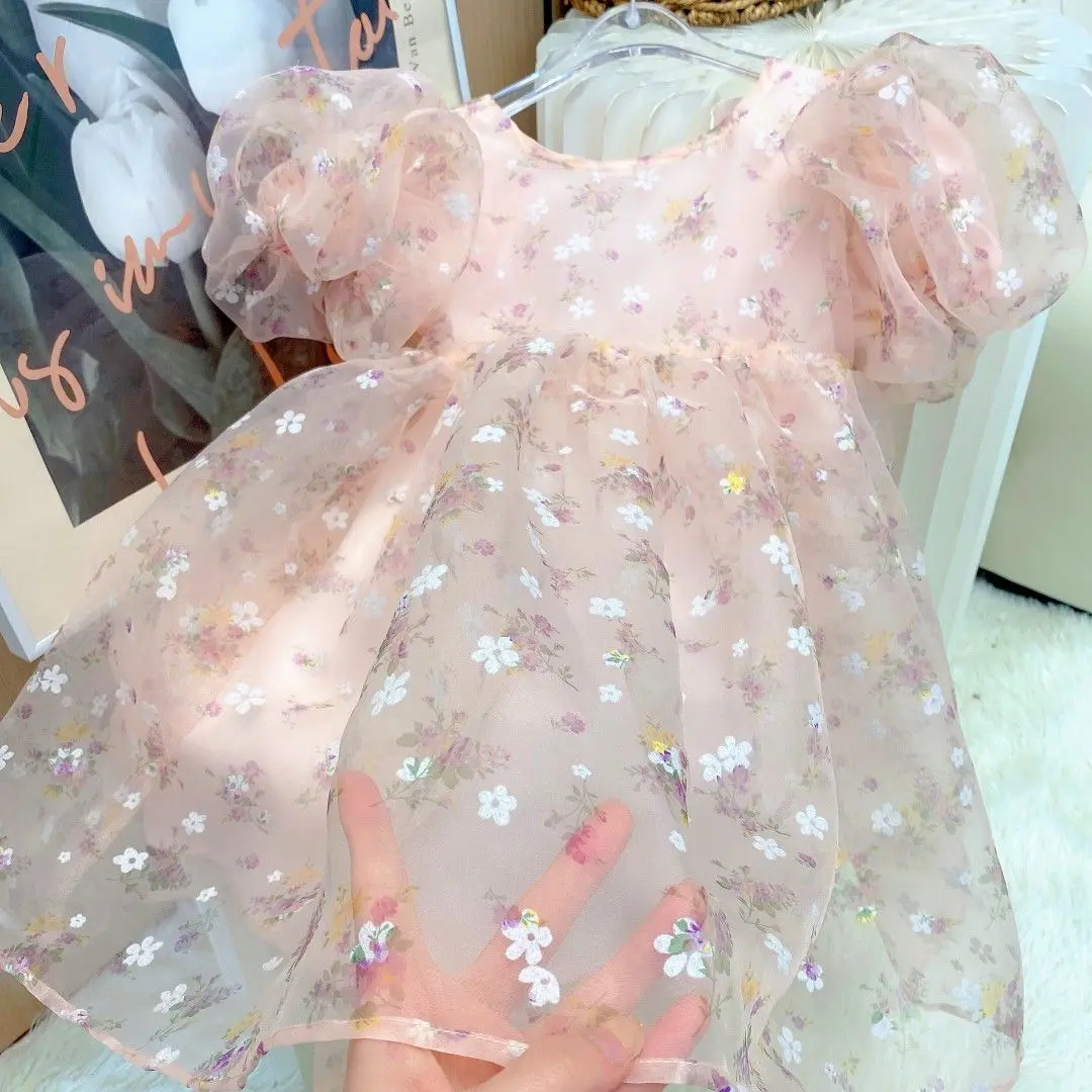 Платье для девочек с цветами