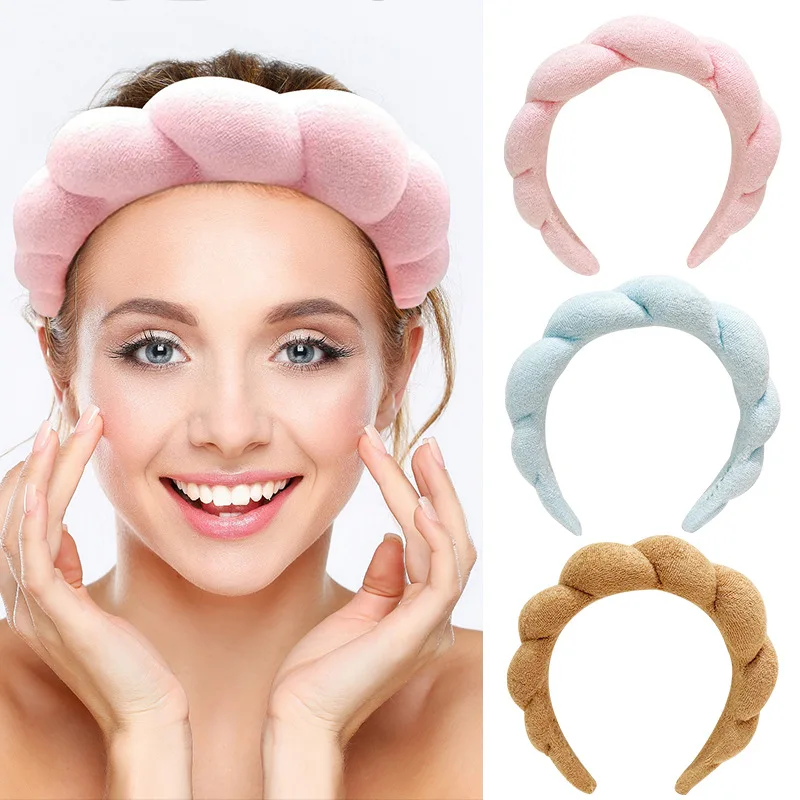 

Women Fashion Wash Face Headbands Soft Sponge Hair Bands for Girls Fluffy Headdress Non-slip Thick Thin Hair Accessories Gift