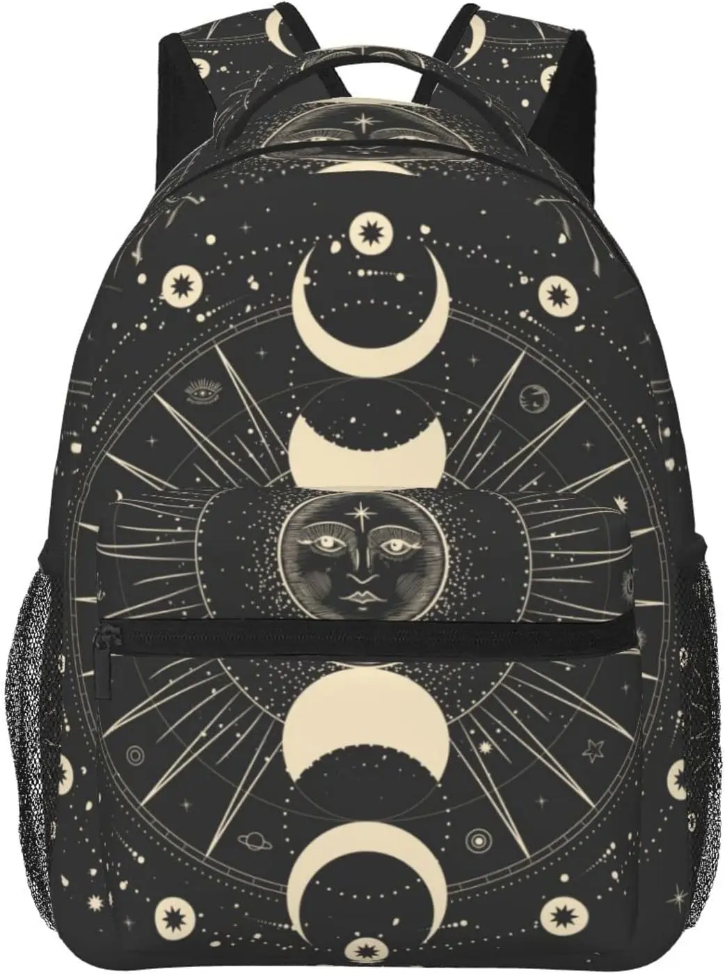 

School Backpack Moon Mystic Sun Astrology Tarot Goth for Women Girl Student Bookbag Durable Casual Daypack Teens College Hiking