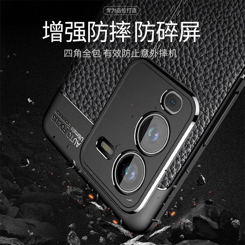 For Cover Vivo V25 Pro Case For Vivo V25 Pro Capas Coque Phone Back Shockproof Bumper TPU Leather For Fundas Vivo V25 Pro Cover