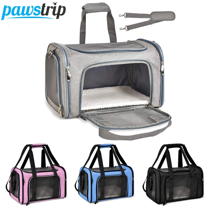 Portable Pet Dog Carrier Bag Foldable Dog Backpack Breathable Travel Airline Approved Transport Bag for Small Dogs Cats