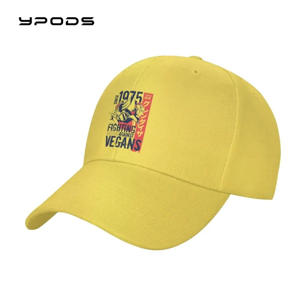 

2022 Punk Goldorak Grandizer Vegan Baseball Cap For Women Men Breathable UFO Robot Goldrake Anime Hat Outdoor Snapback Caps