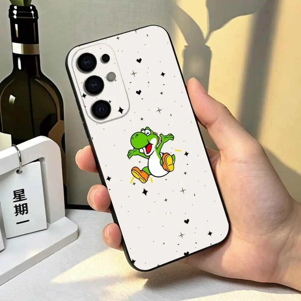 Фото Милый мультяшный чехол YoshiES для телефонов Samsung S26, S25, S24, S23, S22, S21, S30, Ultra, Plus, Fe, Lite, Note, 10, черный чехол в подарок. №3