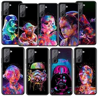 star wars color robot for samsung galaxy s22 s21 s20 ultra plus pro s10 s9 s8 s7 4g 5g soft black phone case fundas coque cover