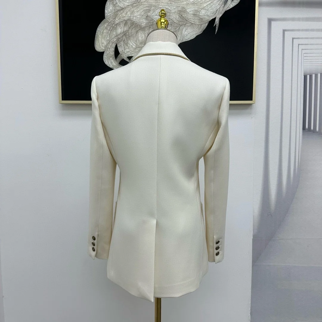 Женская осенняя новая импортная камвольная шерстяная ткань изысканный пиджак