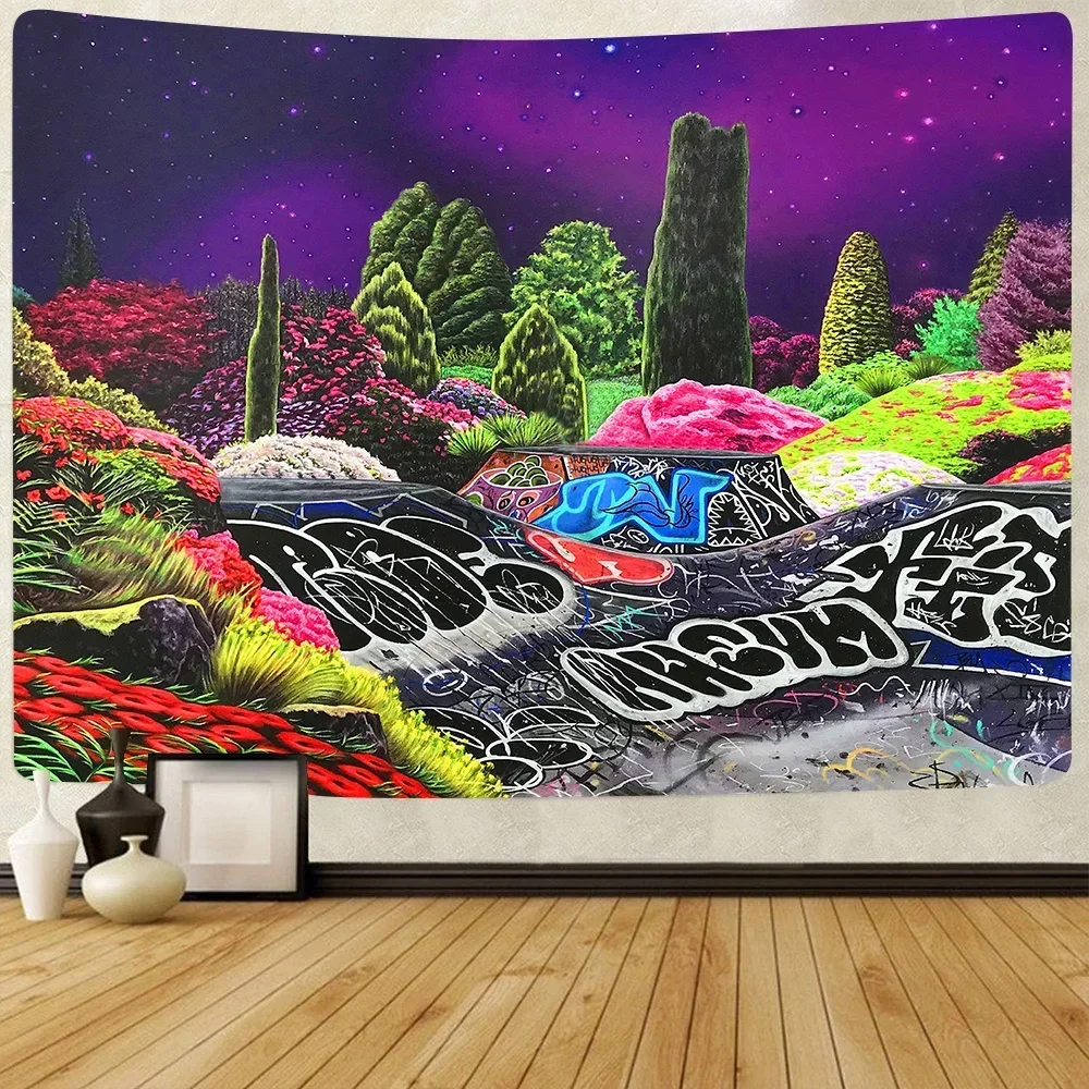 Simsant кактус гобелен зеленые суккулентные растения скатерти цветок настенные