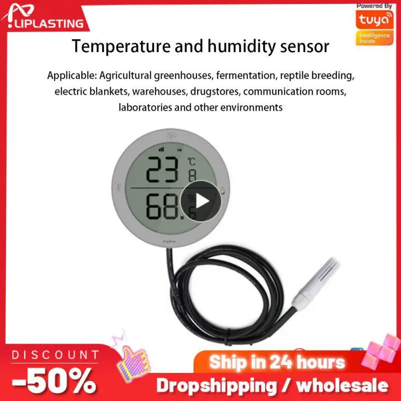 

Zigbee Temperature Humidity Sensor Seedling Fermentation Remote Monitoring Smart Temperature And Humidity Sensor Diy Tuya Zigbee