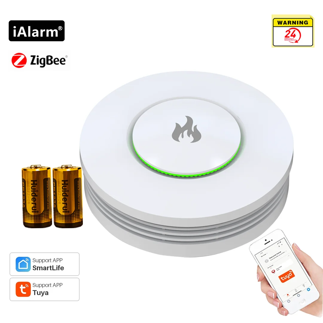 iAlarm Meian MD2105R Smart Intelligence Linkage Tuya Zigbee Wireless Sound Smoke Fire Detector Alarm Home Security Fighters