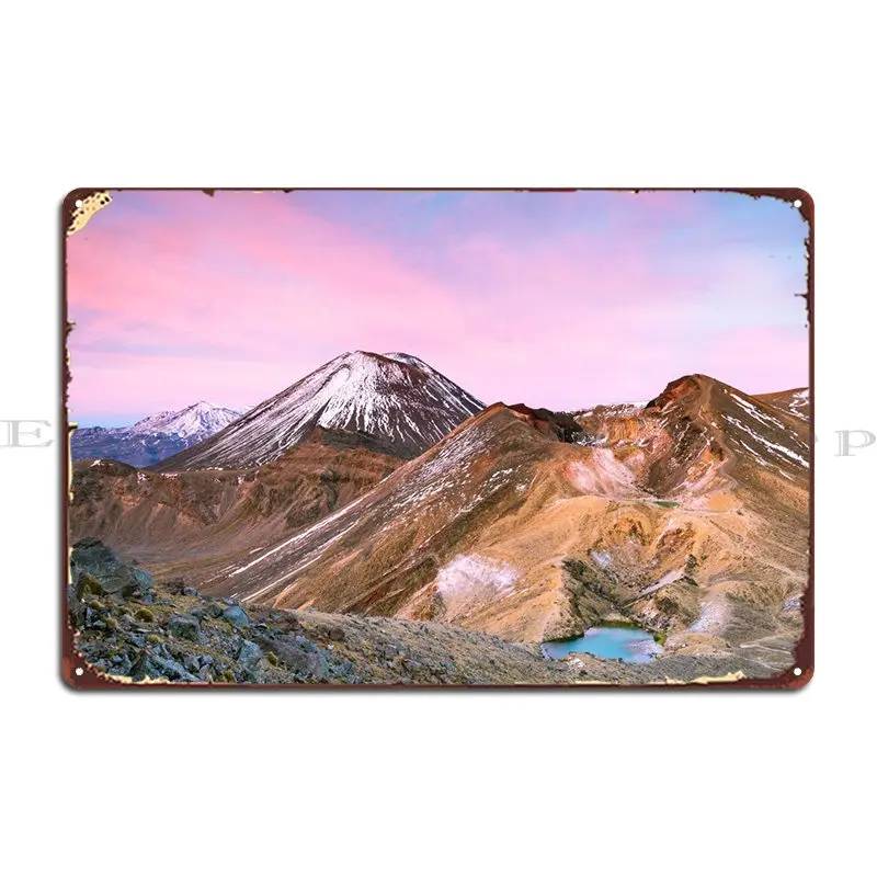 

Tongariro Crossing NZ Metal Plaque Poster Garage Create Club Bar Printed Club Tin Sign Poster