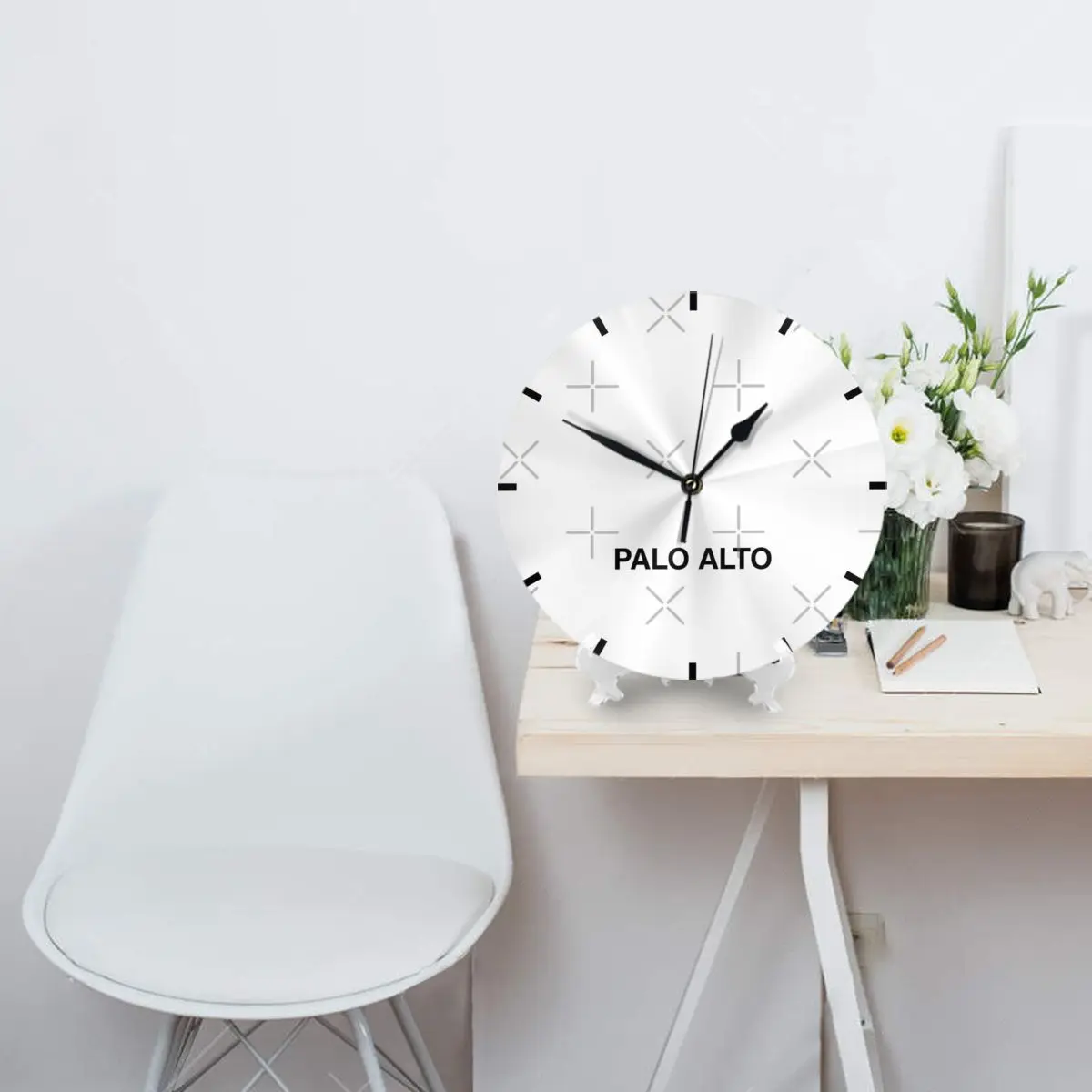 Настенные часы Palo Alto с часовым поясом настенные для украшения комнаты круглые