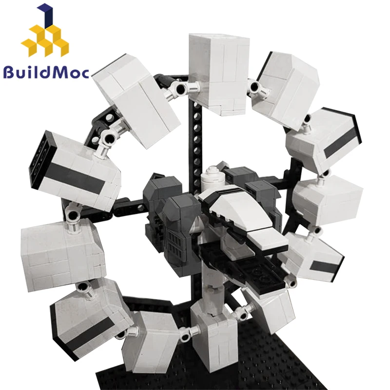 

Строительные блоки BuildMoc Interstellar Ranger и Landers, набор строительных блоков для эндураций, воздушный корабль, кирпичи, игрушки для детей, подарок на Рождество