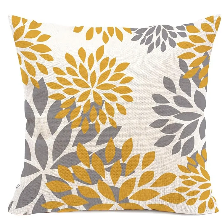 Шестигранные желтые геометрические наволочки, декоративный диван для дивана-спальни, льняная наволочка для фермерского дома, уличное украшение дома